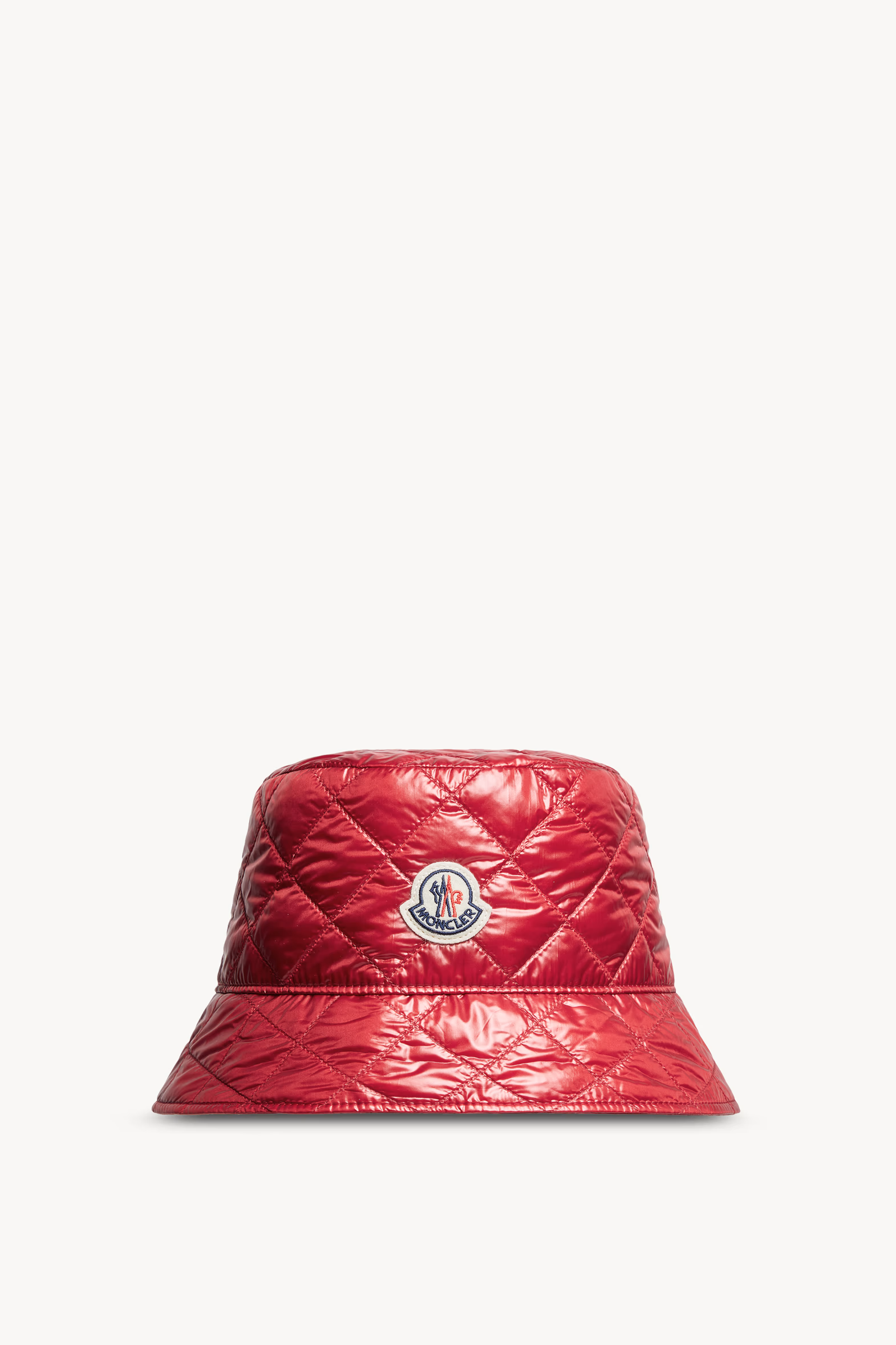 Diamond-Quilted Padded Bucket Hat Women Red Moncler 0